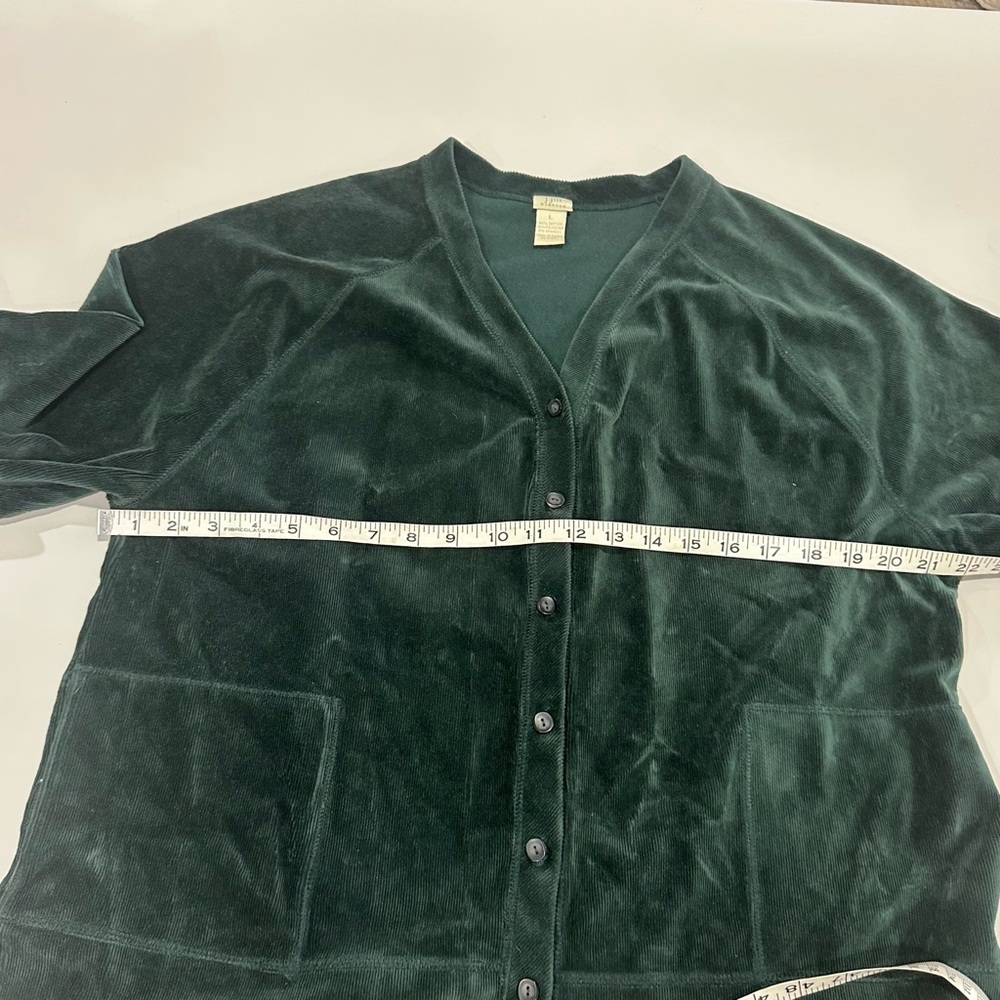 J. Jill Dark Green Stretch Cardigan - Picture 3 of 4